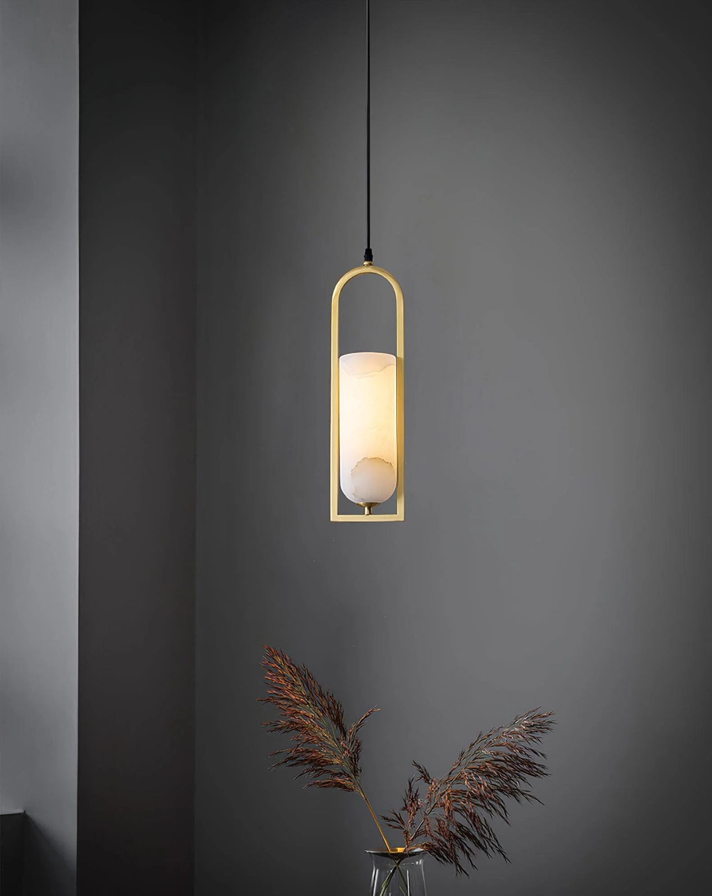 Lennar Visual_Alabaster Melange Small Pendant Light