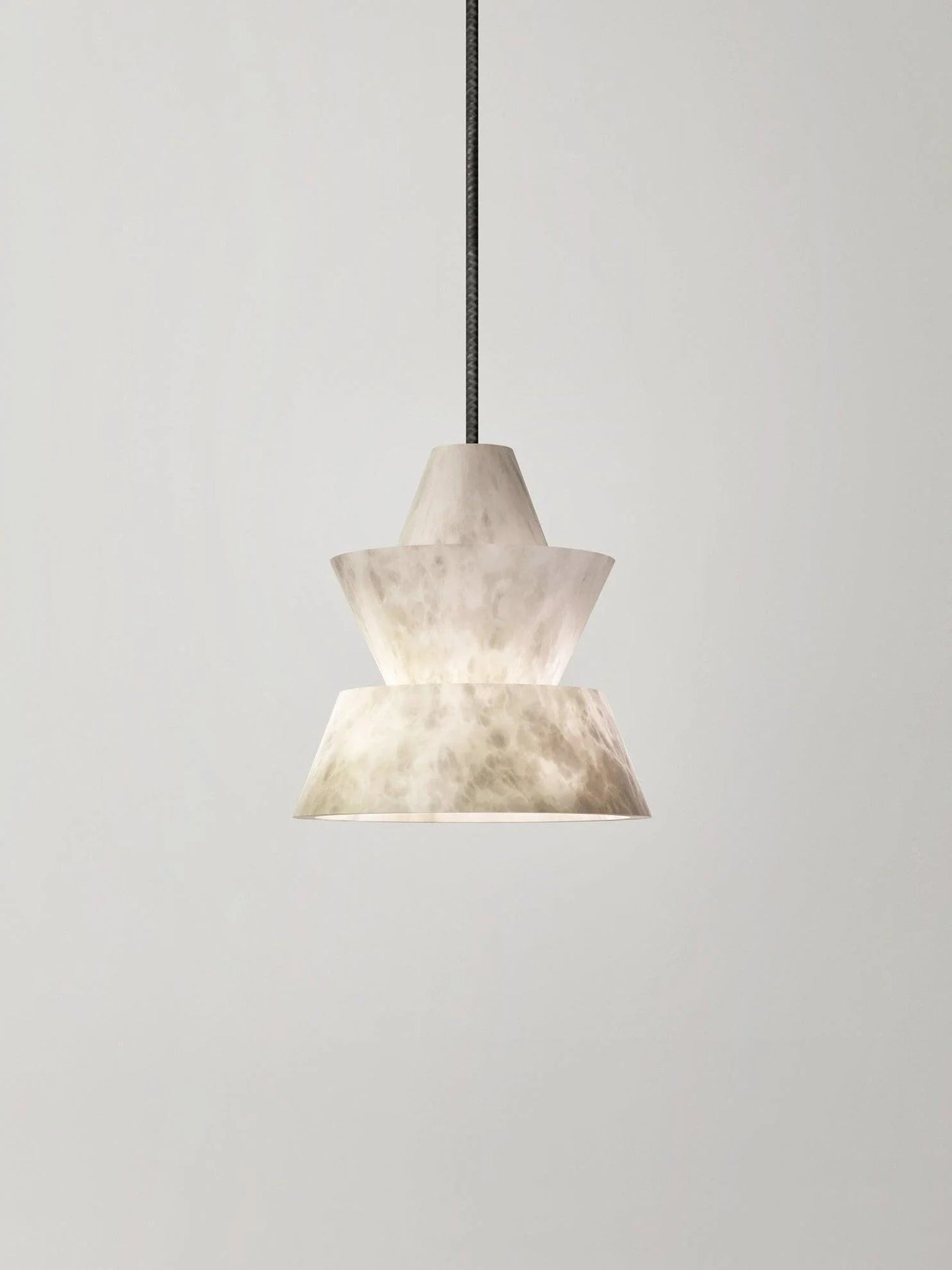Lennar Visual_Alabaster Modern Hat Shape Pendant Light