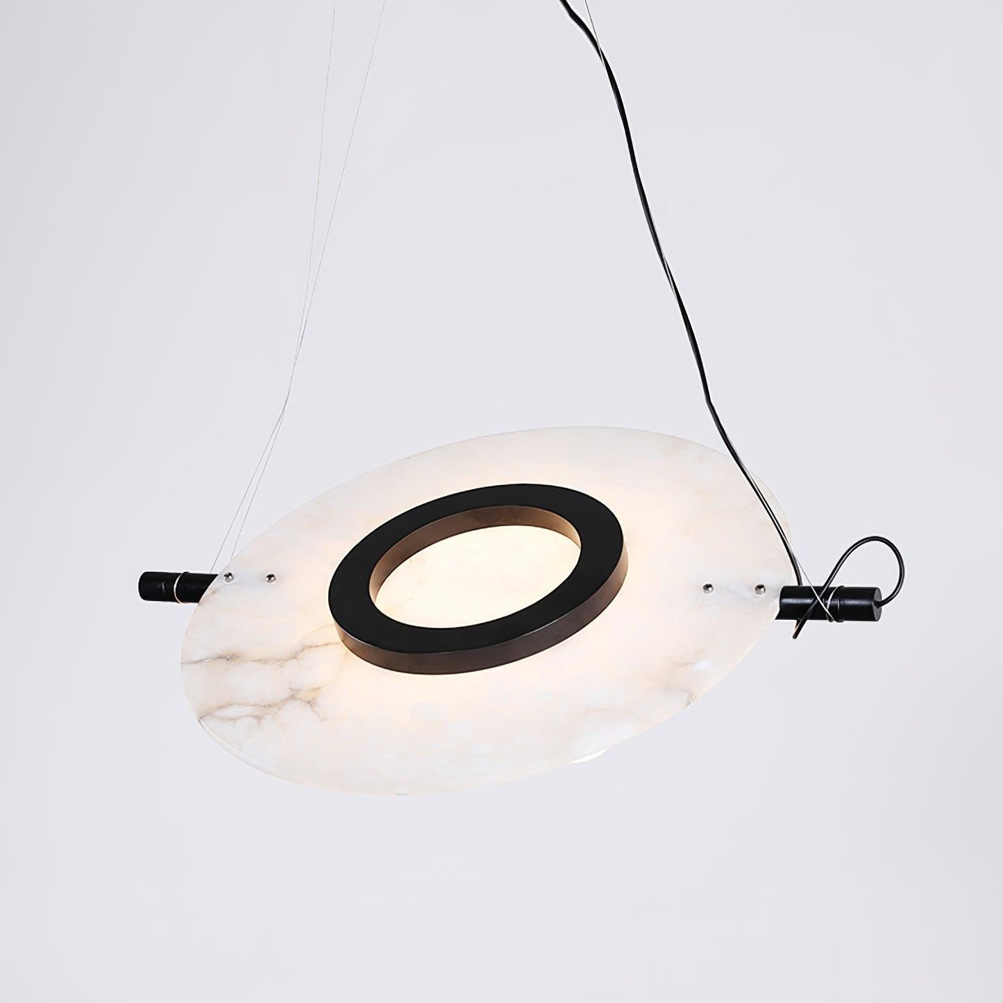 Pendant LightMagma Alabaster Pendant LampDia 51cm / ∅ 20″Black + WhiteLennar Visual