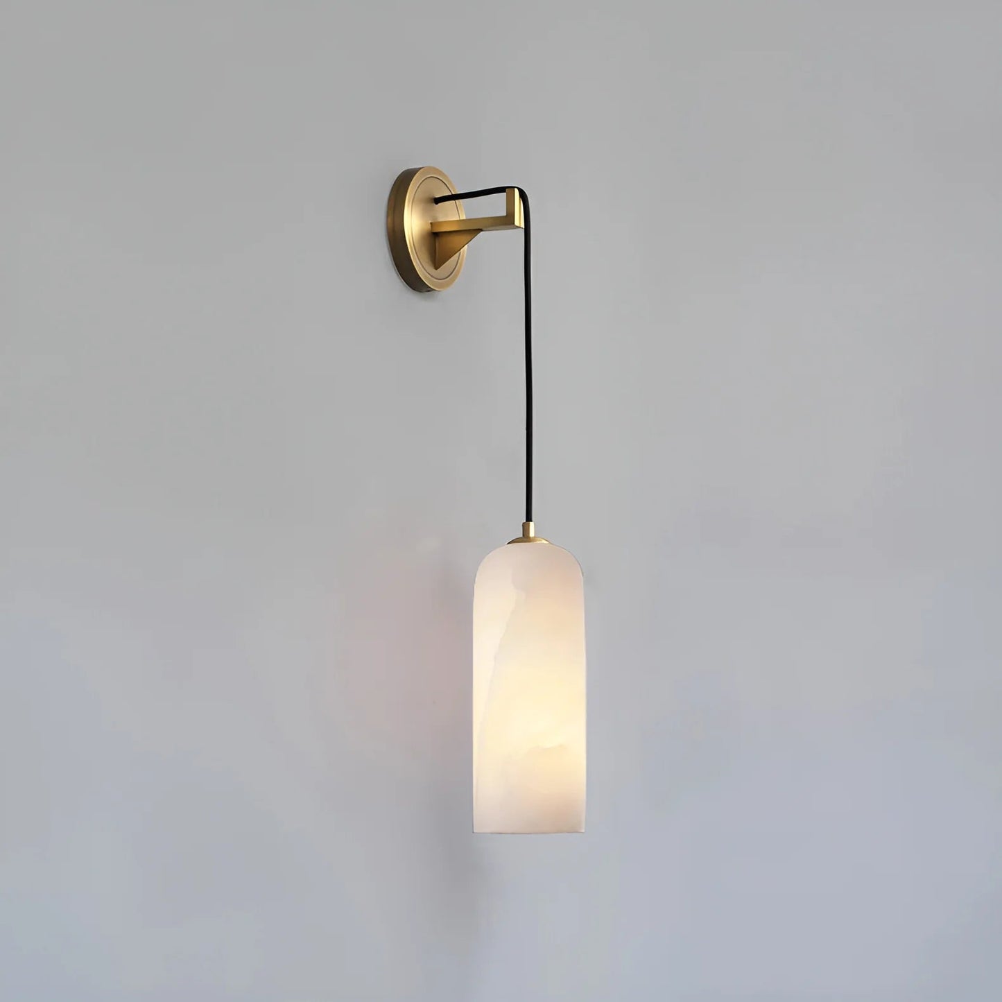 Wall SconceModern Petra Alabaster Wall SconceDia 10cm x H 26cm / ∅ 3.9″ x H 10.2″ *2WhiteLennar Visual