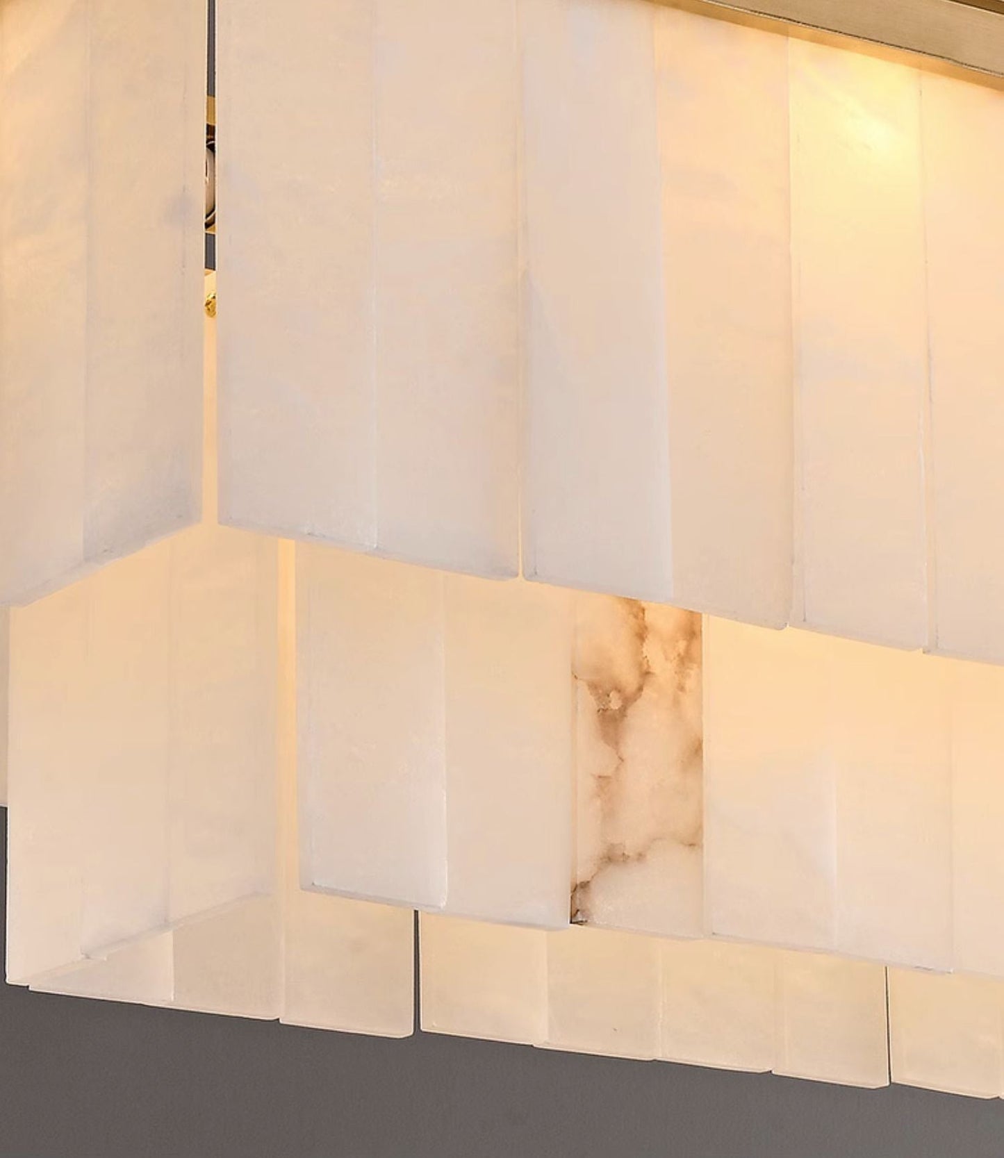 ChandelierRectangular marble chandelierL 80cm x W 35cm x H 40cm / ∅ 31.5″ x W 13.8″ x H 15.7″GoldLennar Visual