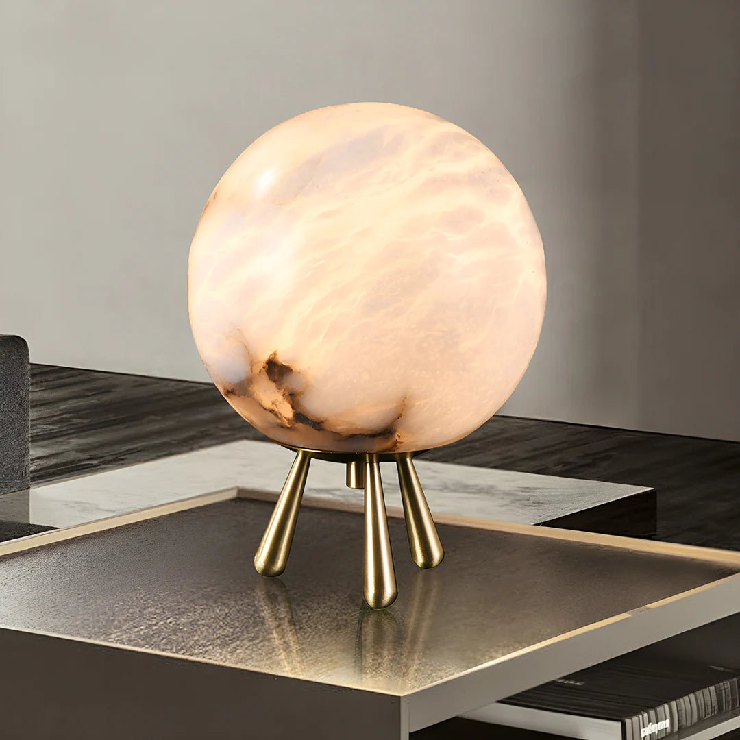 Table LampRomi Table LampDia 15cm x H 20cm / ∅ 5.9″ x H 7.9″Gold+WhiteLennar Visual