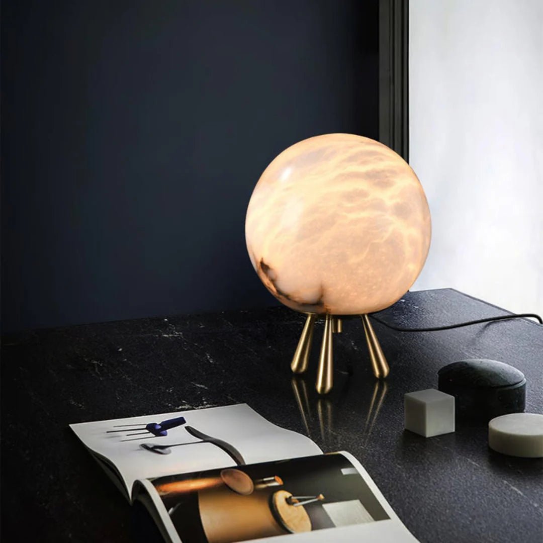 Table LampRomi Table LampDia 15cm x H 20cm / ∅ 5.9″ x H 7.9″Gold+WhiteLennar Visual