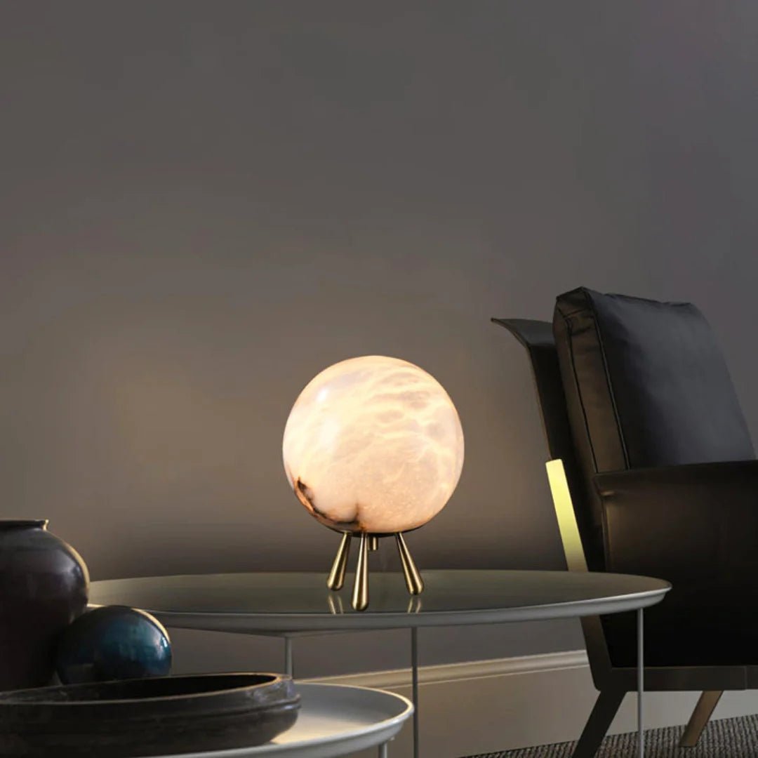 Table LampRomi Table LampDia 15cm x H 20cm / ∅ 5.9″ x H 7.9″Gold+WhiteLennar Visual