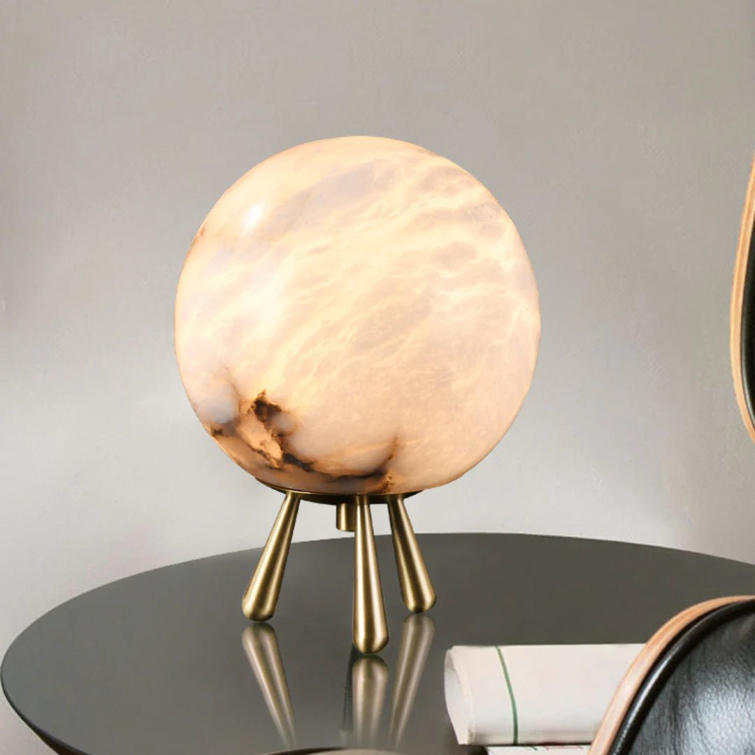 Table LampRomi Table LampDia 20cm x H 25cm / ∅ 7.9″ x H 9.8″Gold+WhiteLennar Visual