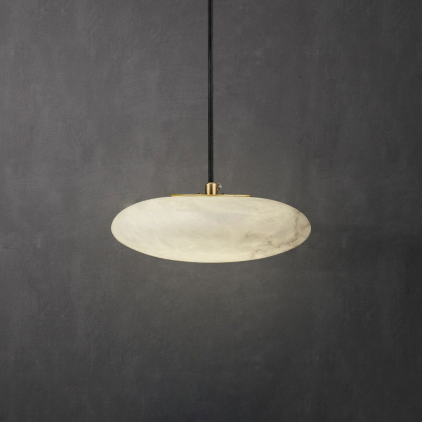 Pendant LampTONGOTDI Round Marble Pendant LampDia 20cm x W 8.5cm / ∅ 7.9″ x W 3.3″Brass & WhiteLennar Visual