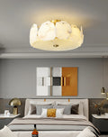 Lennar Visual_Alabaster Artze Brass Ceiling Light