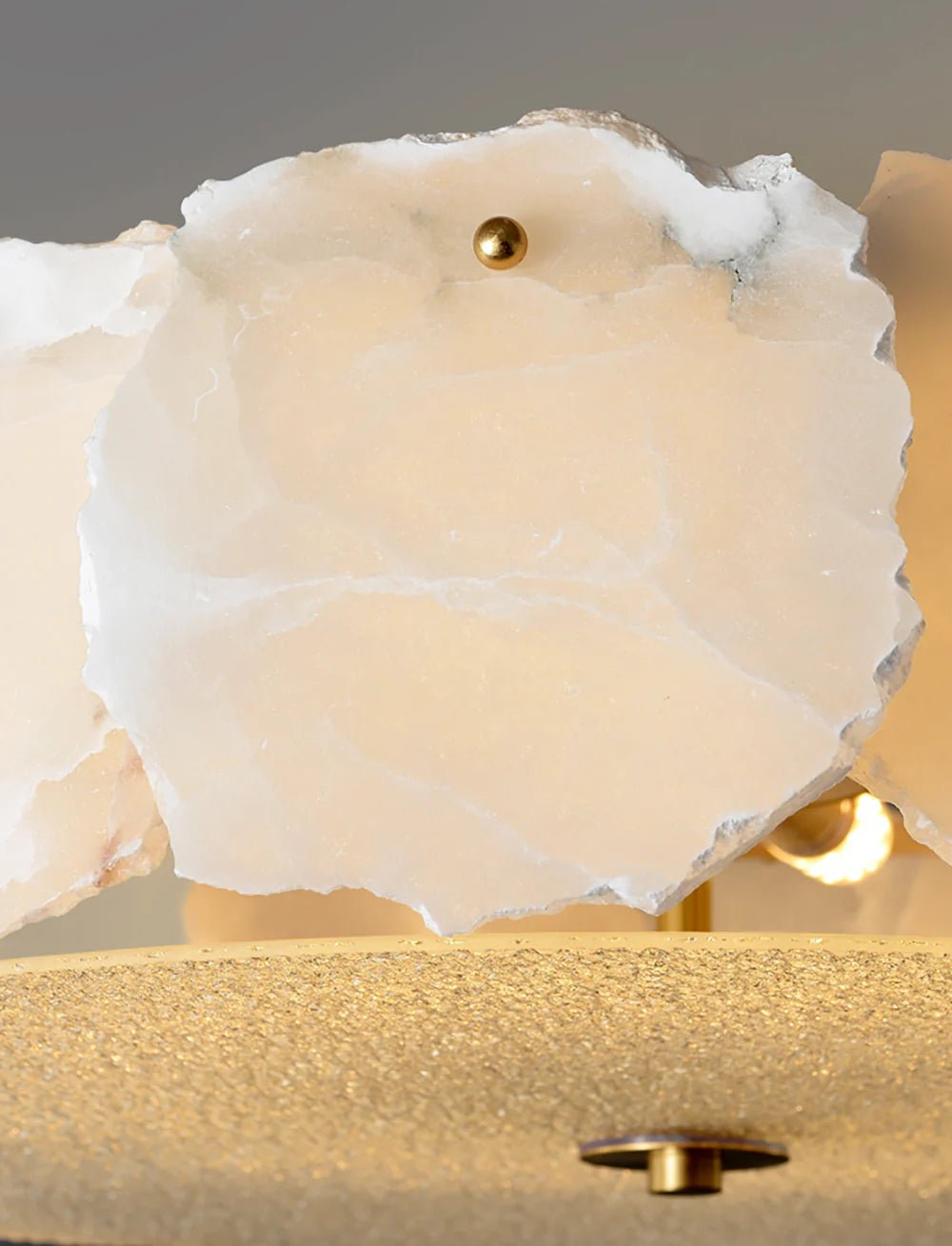 Lennar Visual_Alabaster Artze Brass Ceiling Light