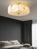 Lennar Visual_Alabaster Artze Brass Ceiling Light