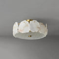 Lennar Visual_Alabaster Artze Brass Ceiling Light