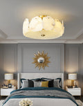 Lennar Visual_Alabaster Artze Brass Ceiling Light