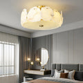 Lennar Visual_Alabaster Artze Brass Ceiling Light