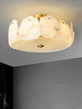 Lennar Visual_Alabaster Artze Brass Ceiling Light