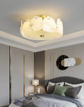 Lennar Visual_Alabaster Artze Brass Ceiling Light