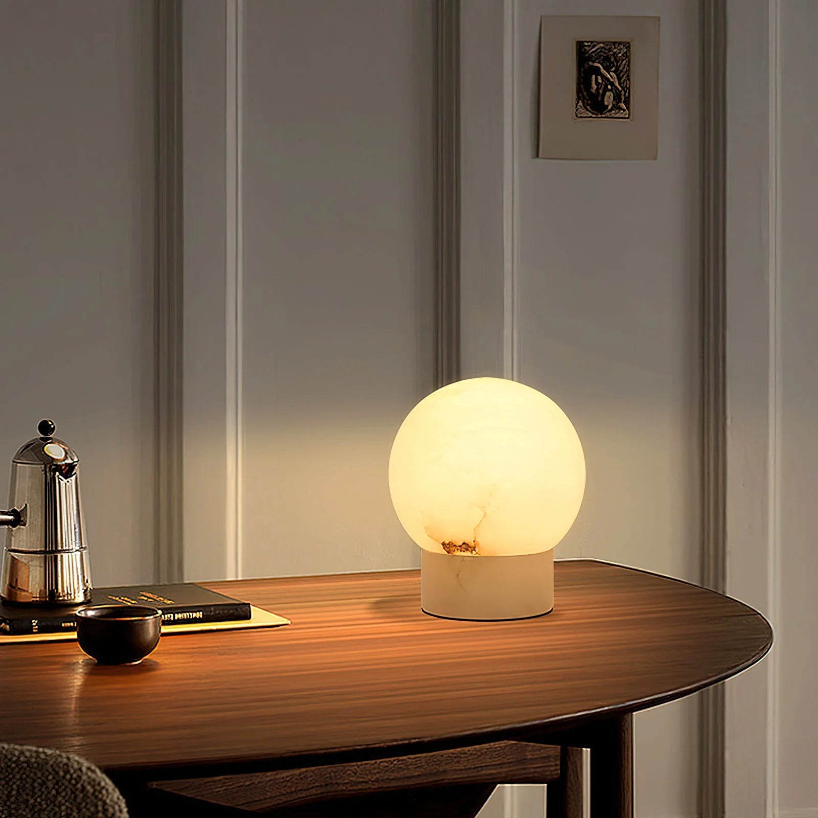 Lennar Visual_Alabaster Athena Ball Table Lamp