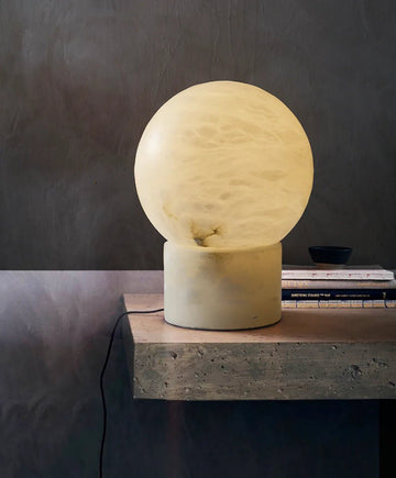 Lennar Visual_Alabaster Athena Ball Table Lamp