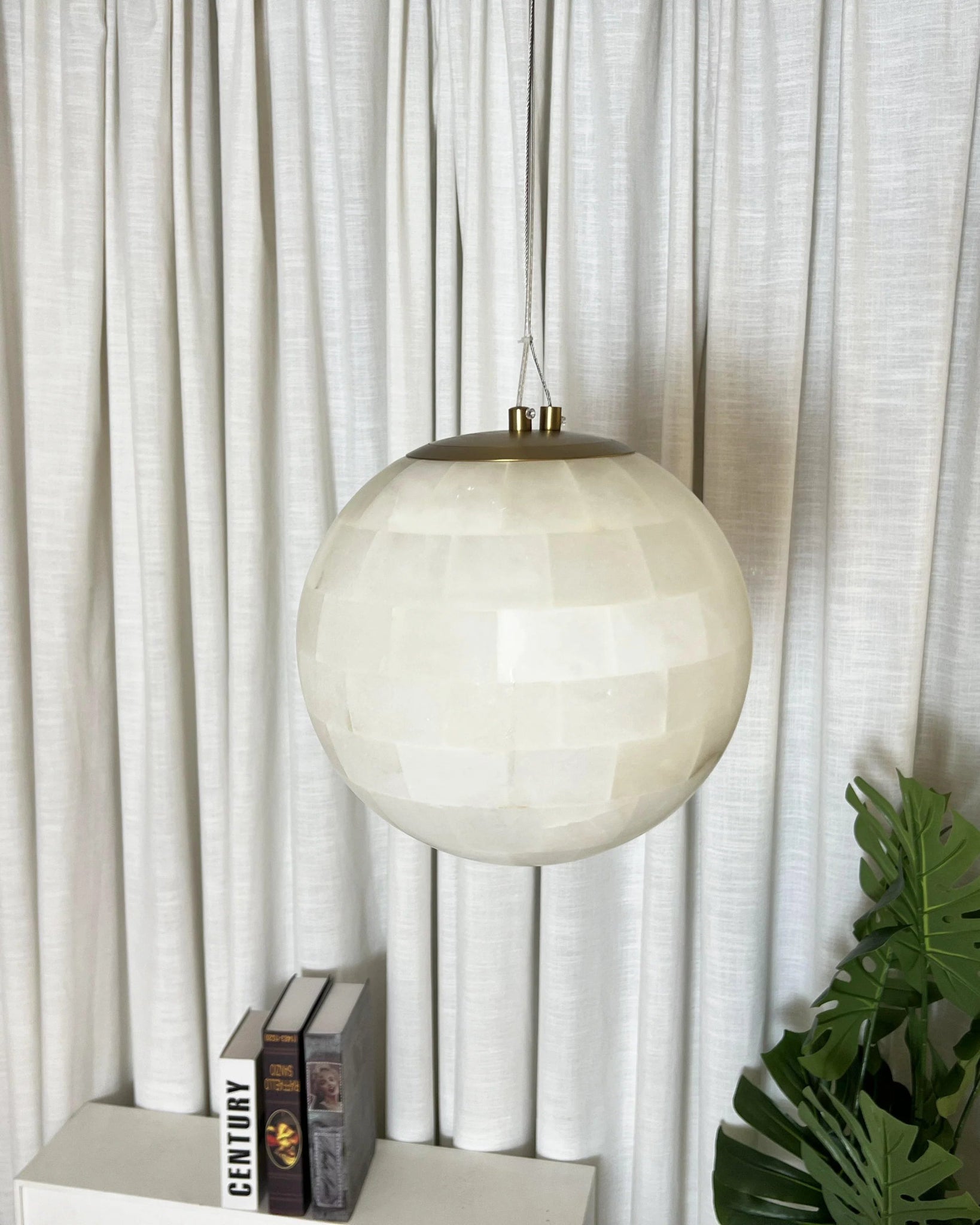 Lennar Visual_Alabaster Ball Pendant Light