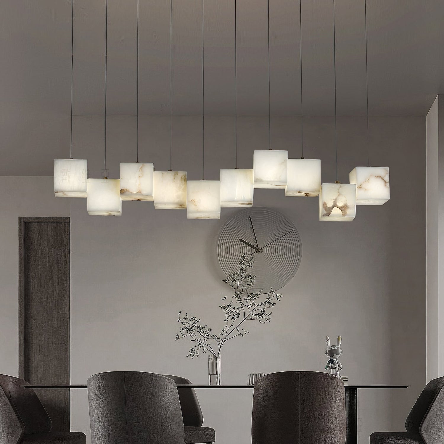 Lennar Visual_Alabaster Box Chandelier