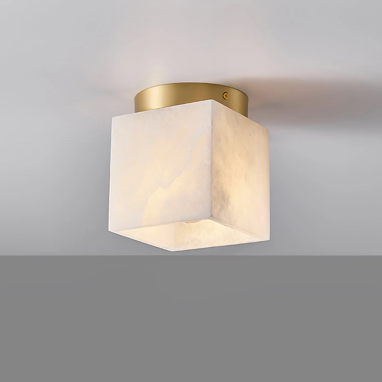 Lennar Visual_Alabaster Budnick Square Ceiling Light