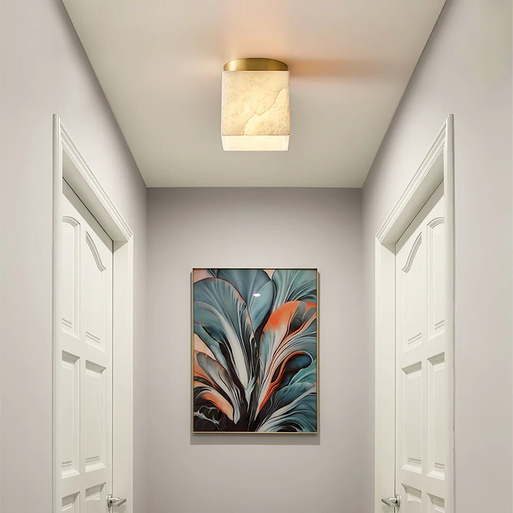 Lennar Visual_Alabaster Budnick Square Ceiling Light