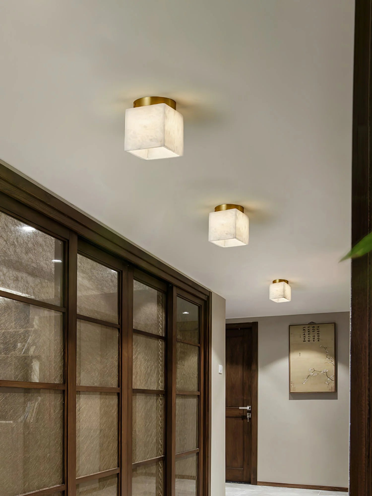 Lennar Visual_Alabaster Budnick Square Ceiling Light