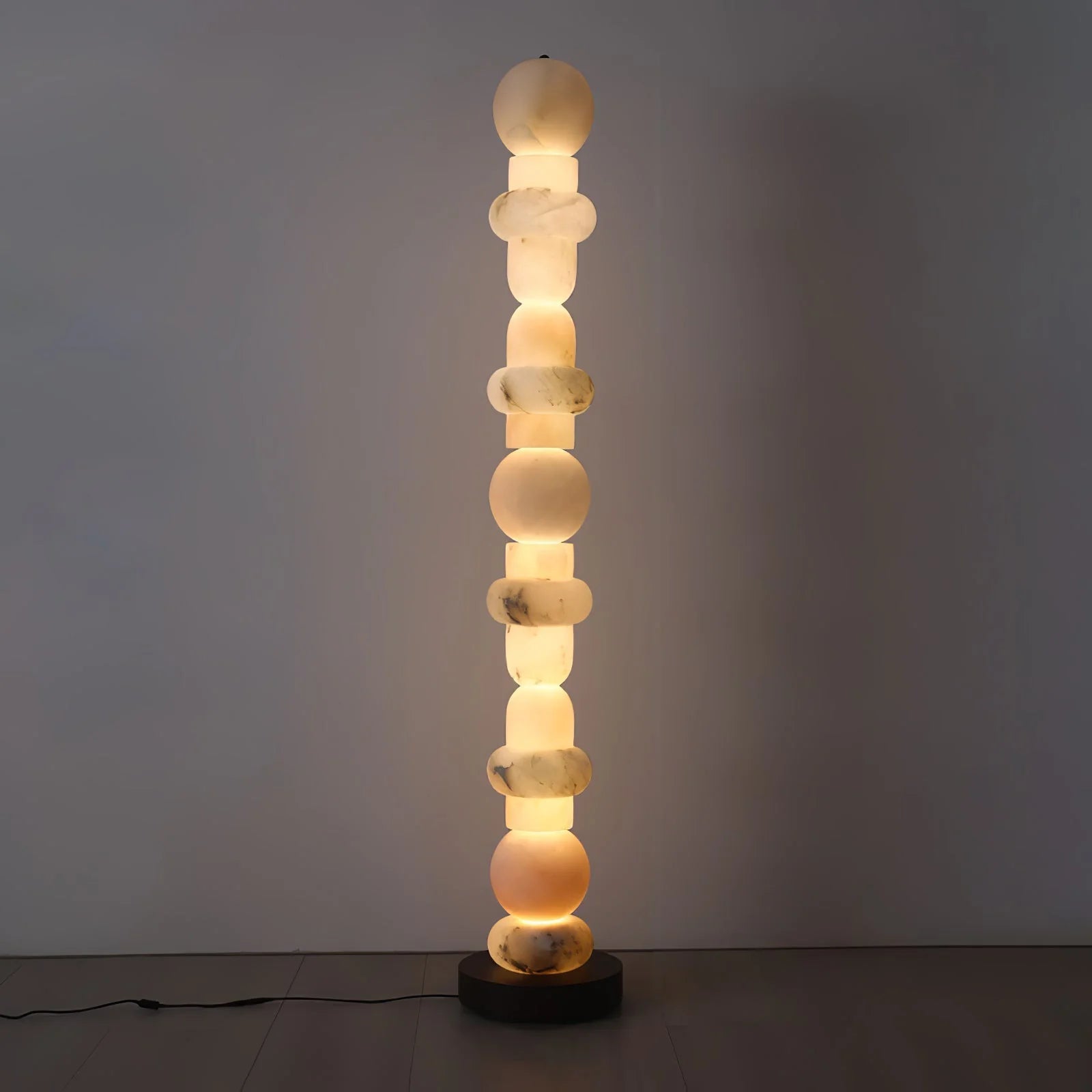 Lennar Visual_Alabaster Column Modern Floor Lamp