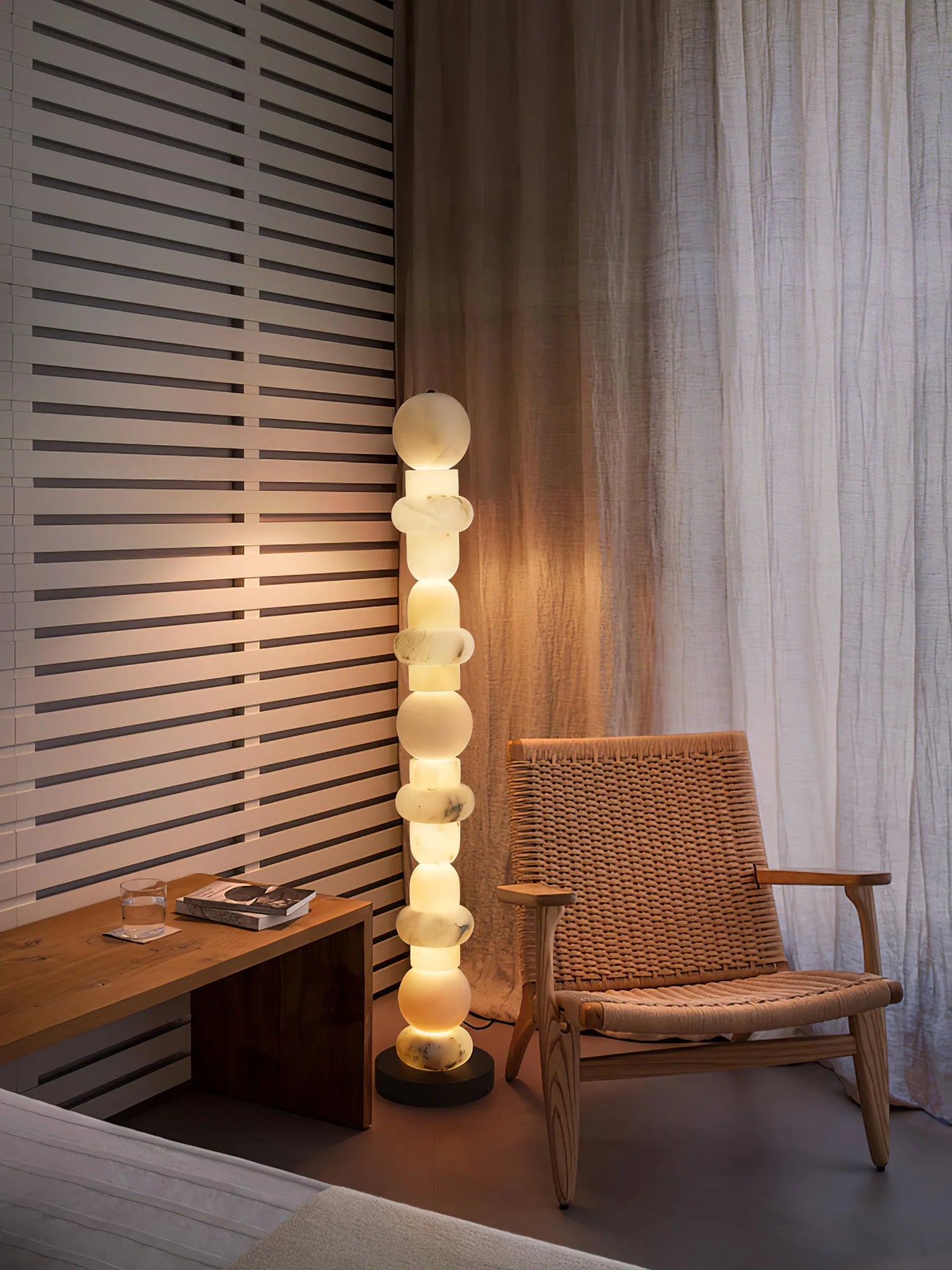 Lennar Visual_Alabaster Column Modern Floor Lamp