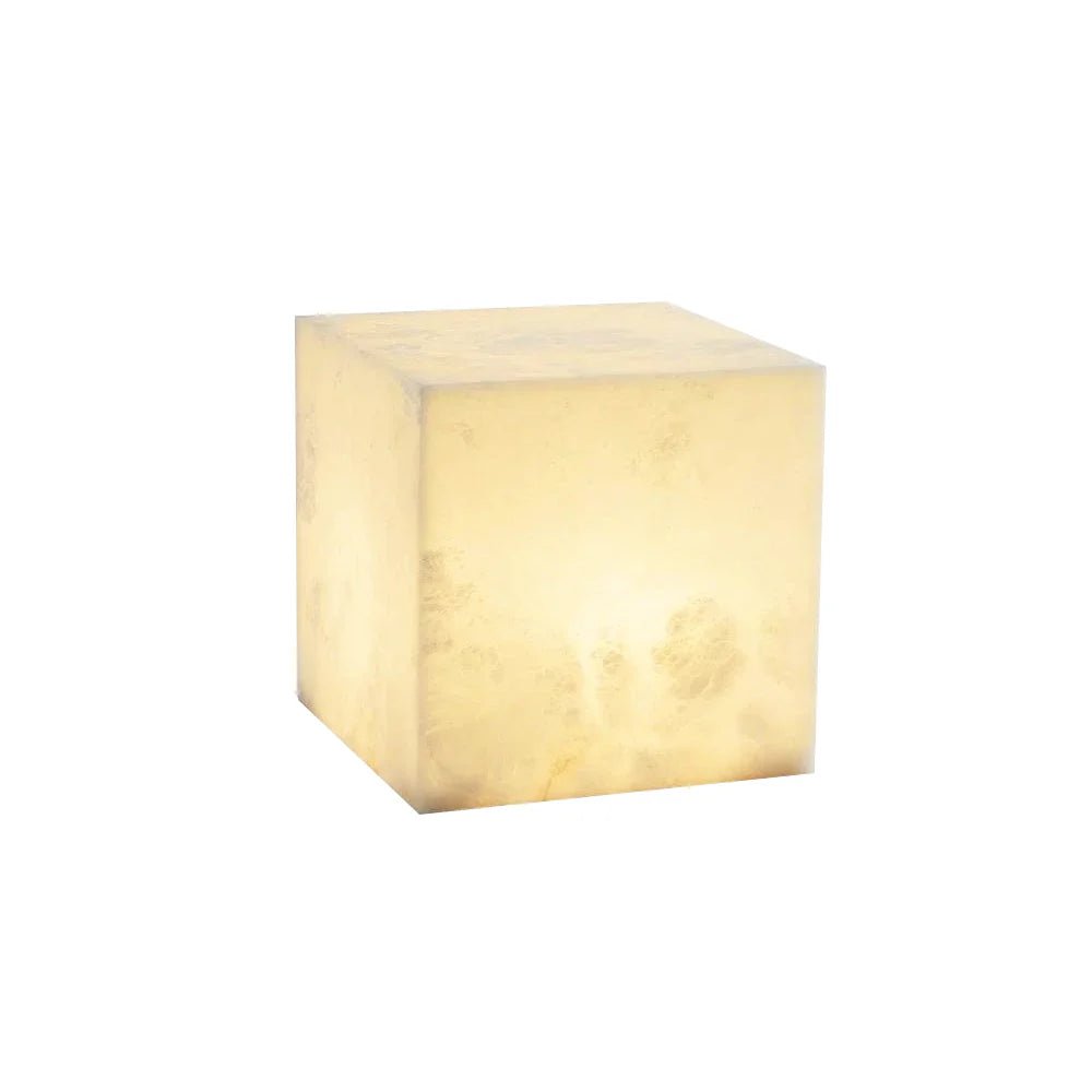 Lennar Visual_Alabaster Cubic Table Lamp