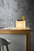 Lennar Visual_Alabaster Cubic Table Lamp