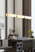 Lennar Visual_Alabaster Cylindrical Chandelier