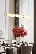 Lennar Visual_Alabaster Cylindrical Chandelier