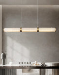 Lennar Visual_Alabaster Cylindrical Chandelier