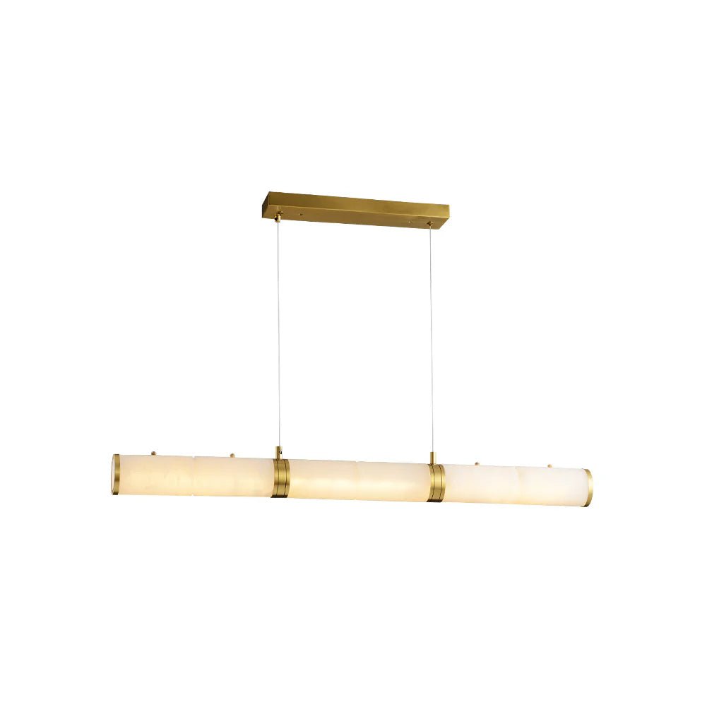 Lennar Visual_Alabaster Cylindrical Chandelier