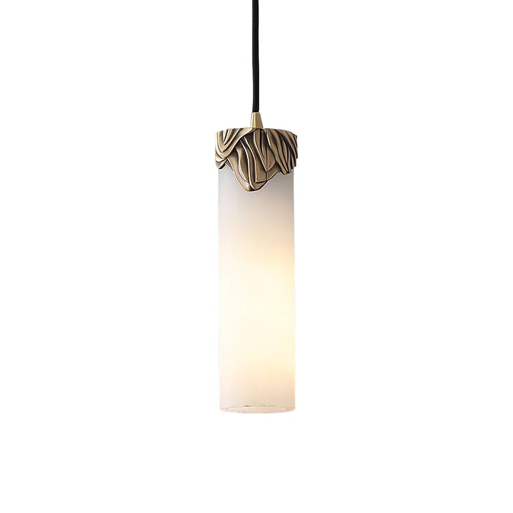 Lennar Visual_Alabaster Cylindrical Dansani Lyra Pendant Light