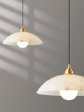 Lennar Visual_Alabaster Dome Pendant Light