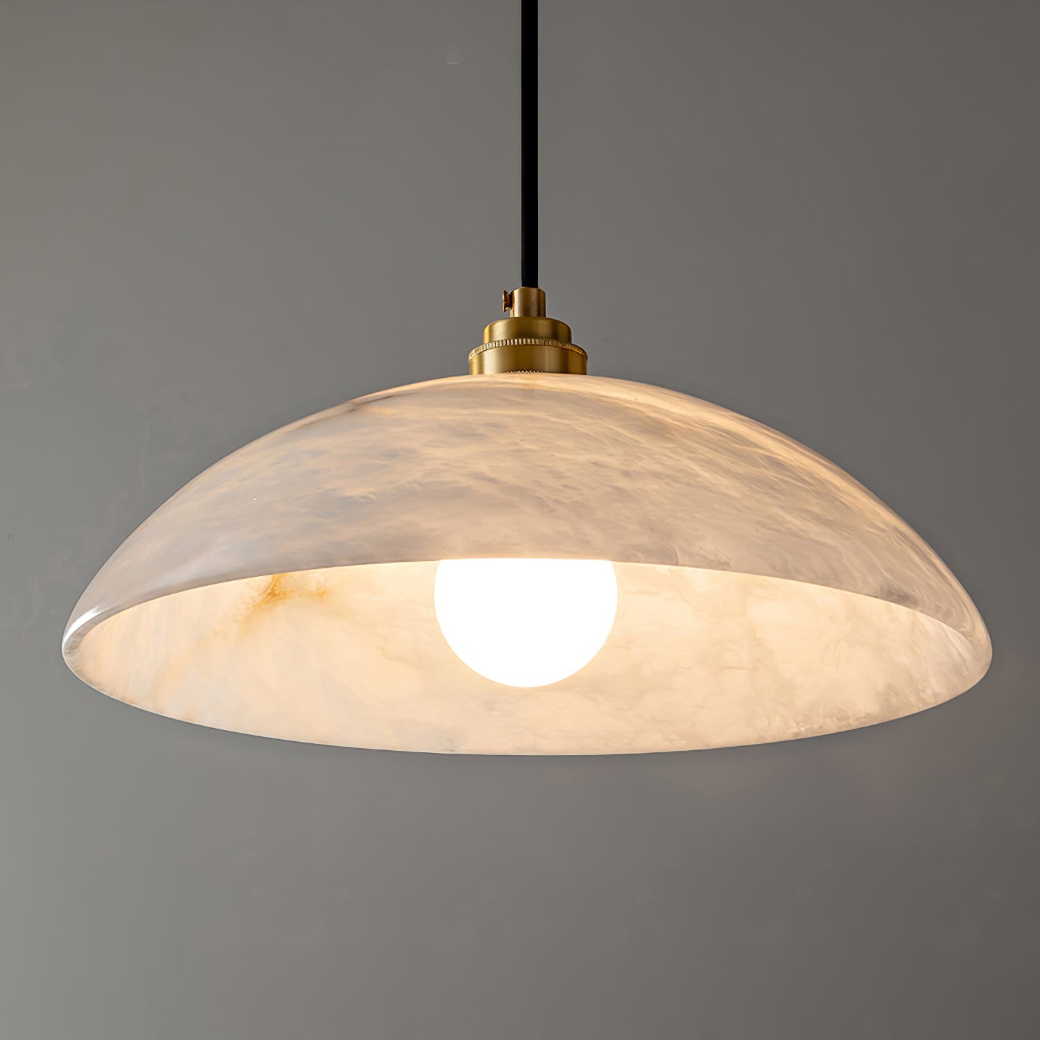 Lennar Visual_Alabaster Dome Pendant Light