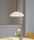 Lennar Visual_Alabaster Dome Pendant Light