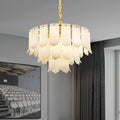 Lennar Visual_Alabaster Elba Brass Chandelier