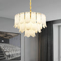 Lennar Visual_Alabaster Elba Brass Chandelier