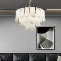 Lennar Visual_Alabaster Elba Brass Chandelier