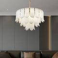 Lennar Visual_Alabaster Elba Brass Chandelier