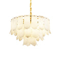 Lennar Visual_Alabaster Elba Brass Chandelier