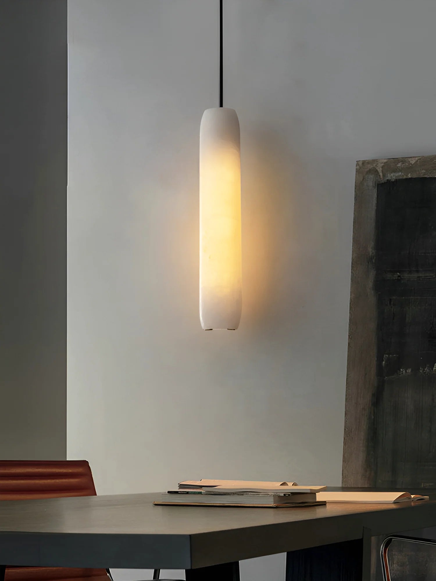 Lennar Visual_Alabaster Flute Luxury Pendant Light