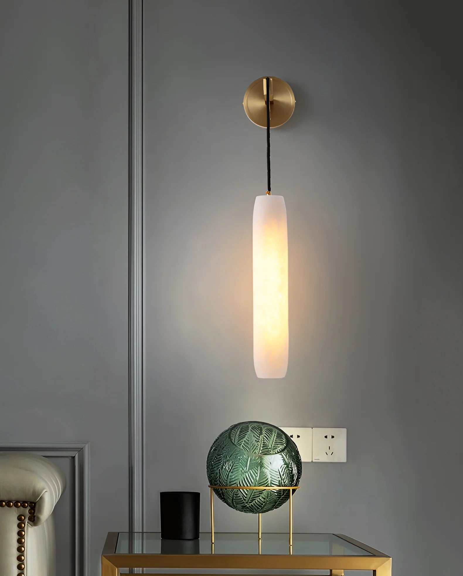 Lennar Visual_Alabaster Flute Pendant Wall Lamp