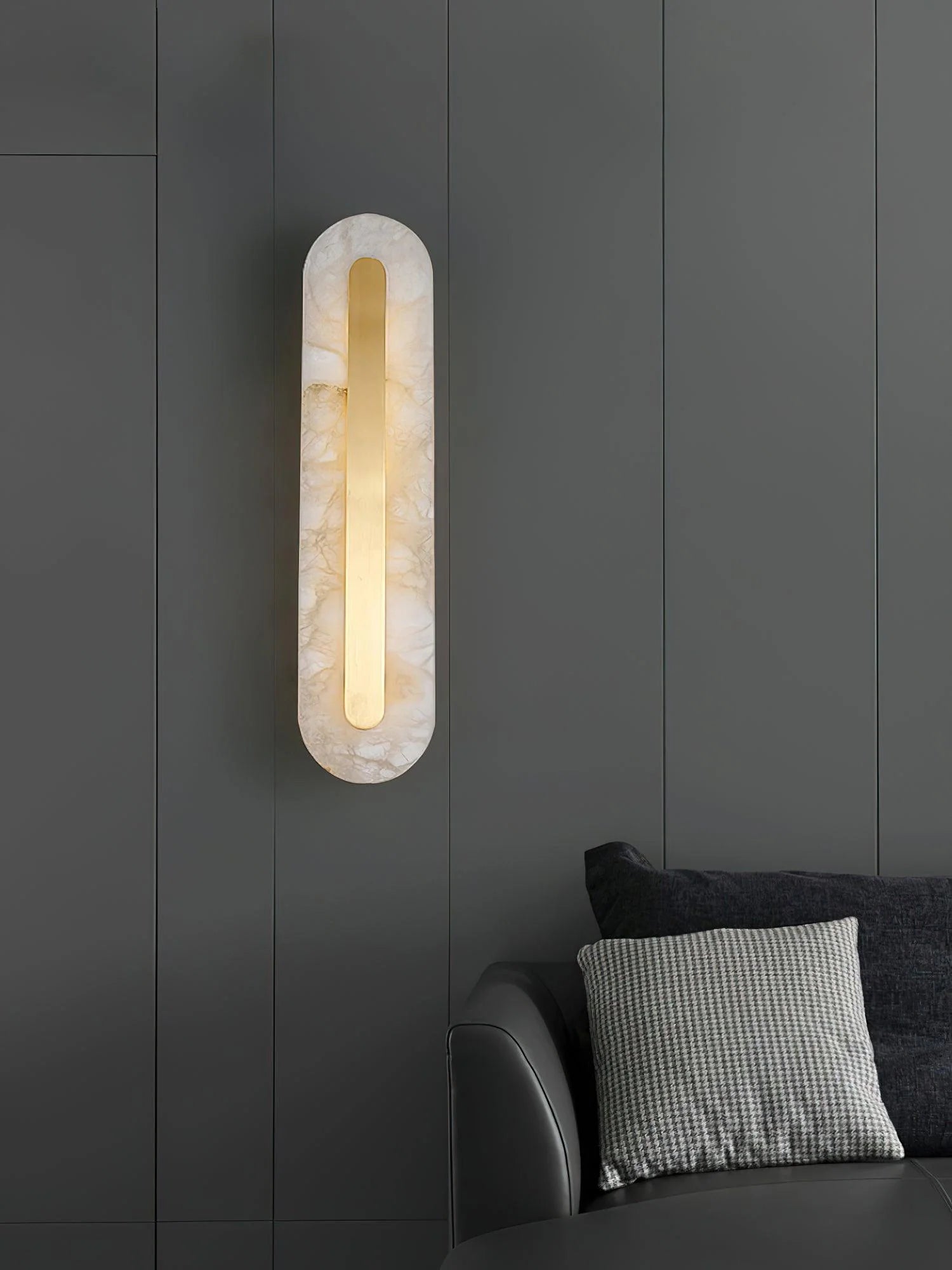 Lennar Visual_Alabaster Gold Oval Wall Light