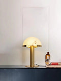 Lennar Visual_Alabaster Hemispherical Elegance Table Lamp