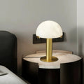 Lennar Visual_Alabaster Hemispherical Elegance Table Lamp