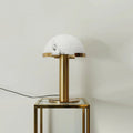 Lennar Visual_Alabaster Hemispherical Elegance Table Lamp