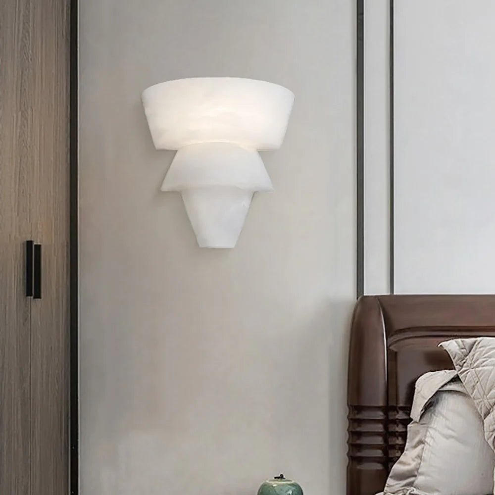 Lennar Visual_Alabaster Laboratory Cone Wall Light