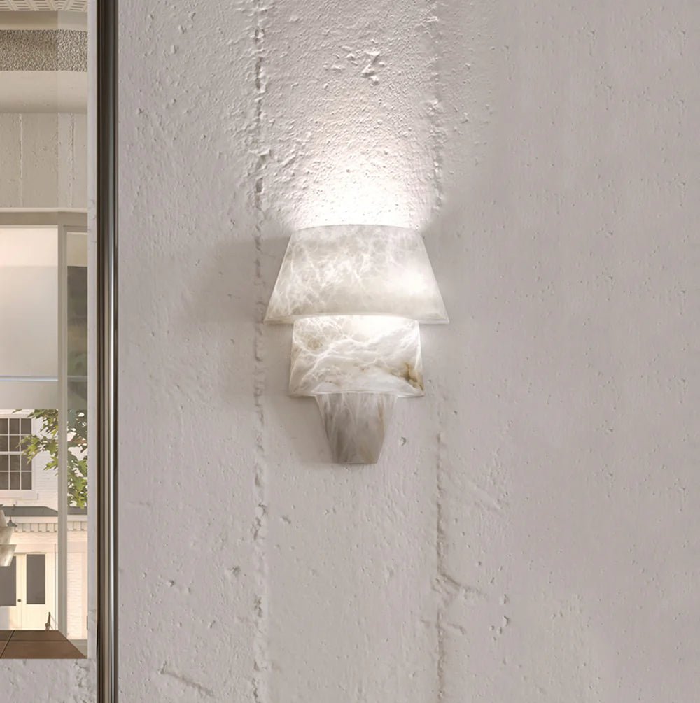 Lennar Visual_Alabaster Laboratory Cone Wall Light